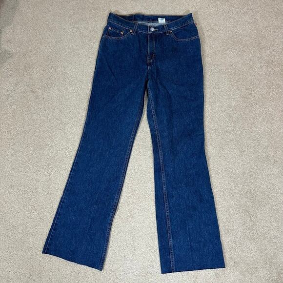 Vintage Levi's Strauss & Co 517 Bootcut high Rise Jeans Dark Wash Blue Size 11 - Picture 2 of 8